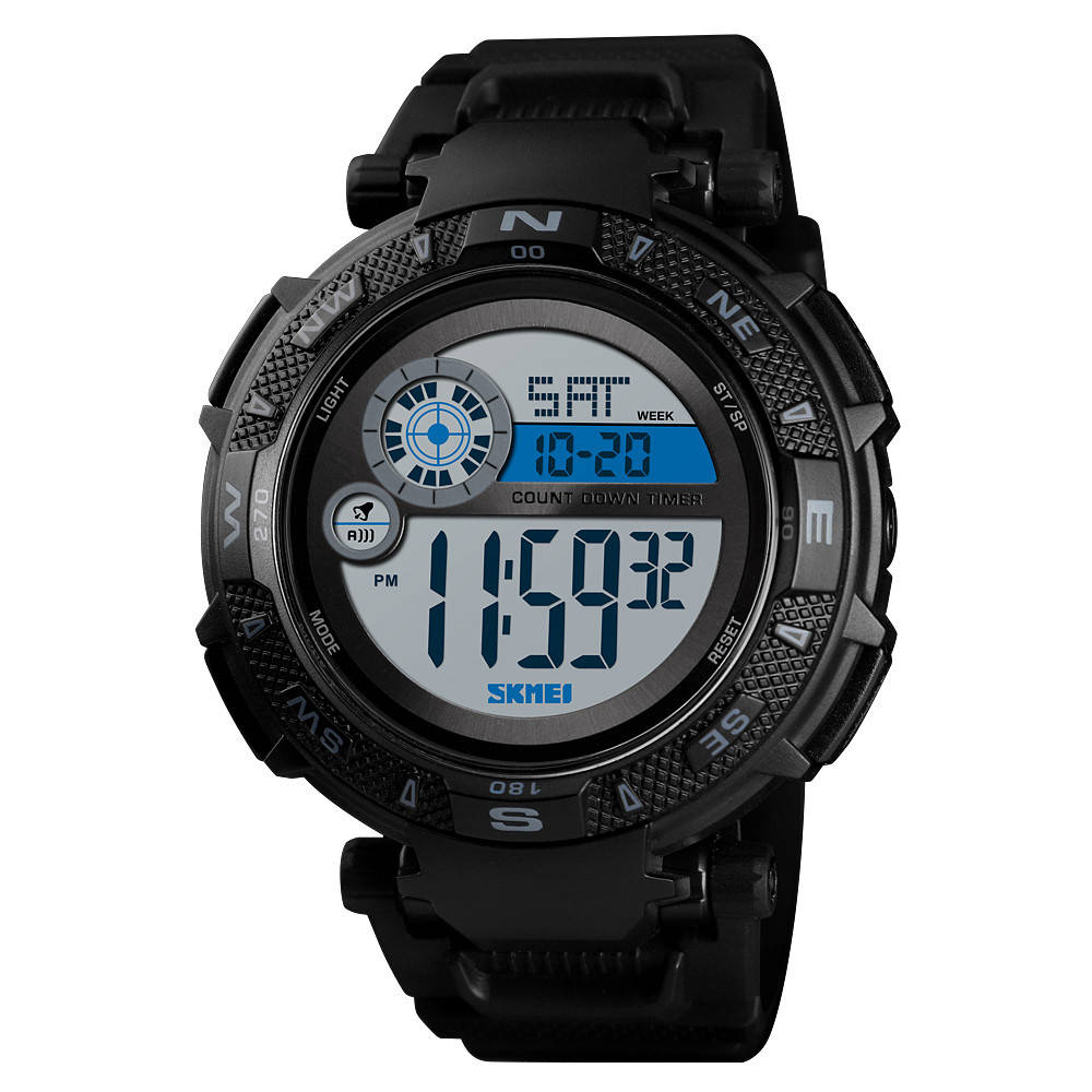 

Skmei 1467 черные мужские спортивные часы
