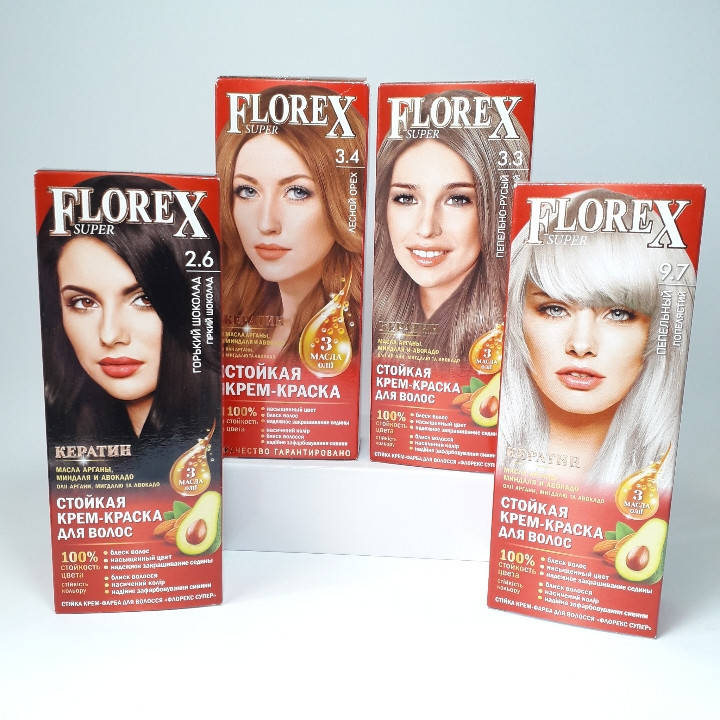 

Стойкая крем краска для волос FLOREX