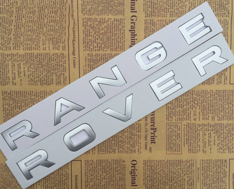 

Надпись Range Rover матовое серебро