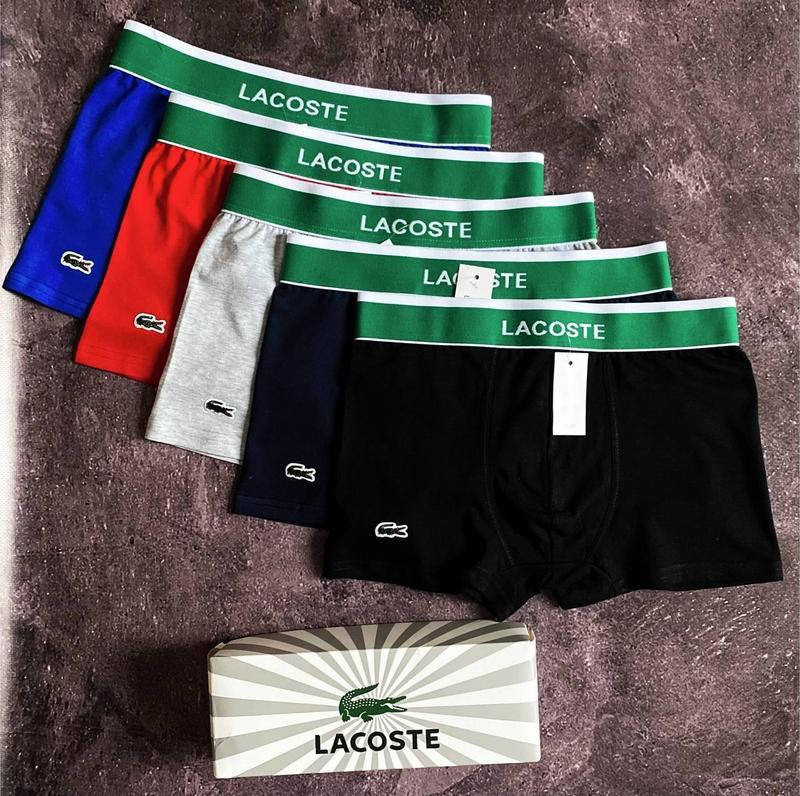 

Набор мужских трусов / боксёров Lacoste (5 шт/уп ) Мужские трусы Lacoste, Разные цвета