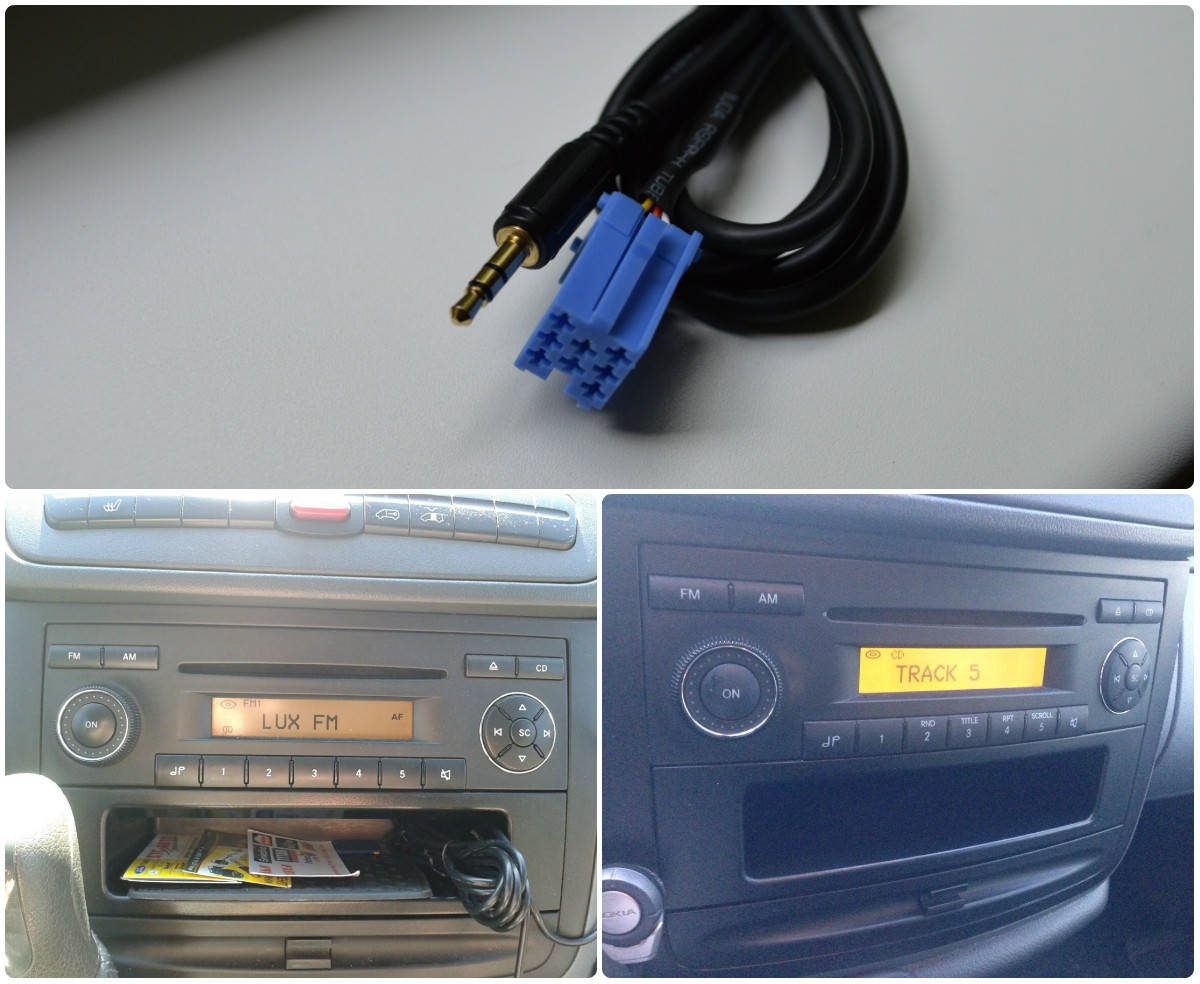 

кабель AUX для Mercedes Benz W169 / W245 / 906 / 639 / vito / viano / sprinter
