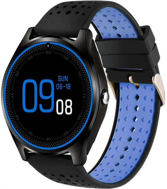 

Умные смарт часы Smart Watch V9 (камера, SIM, карта памяти) black/blue