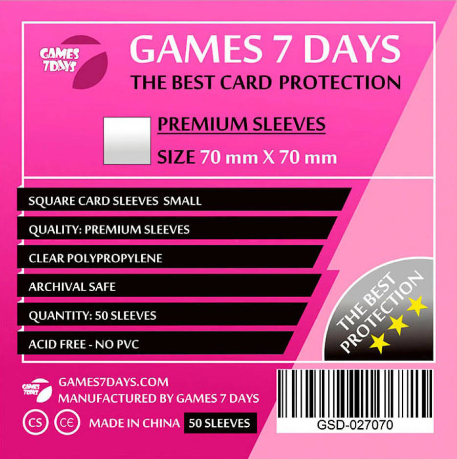 

Протекторы Games7Days (70 x 70 мм) Premium Square