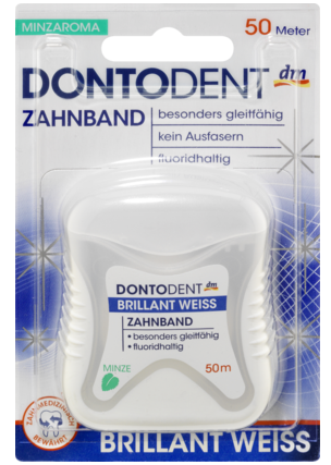 

Зубна нитка Dontodent Brillant weiss 100м.