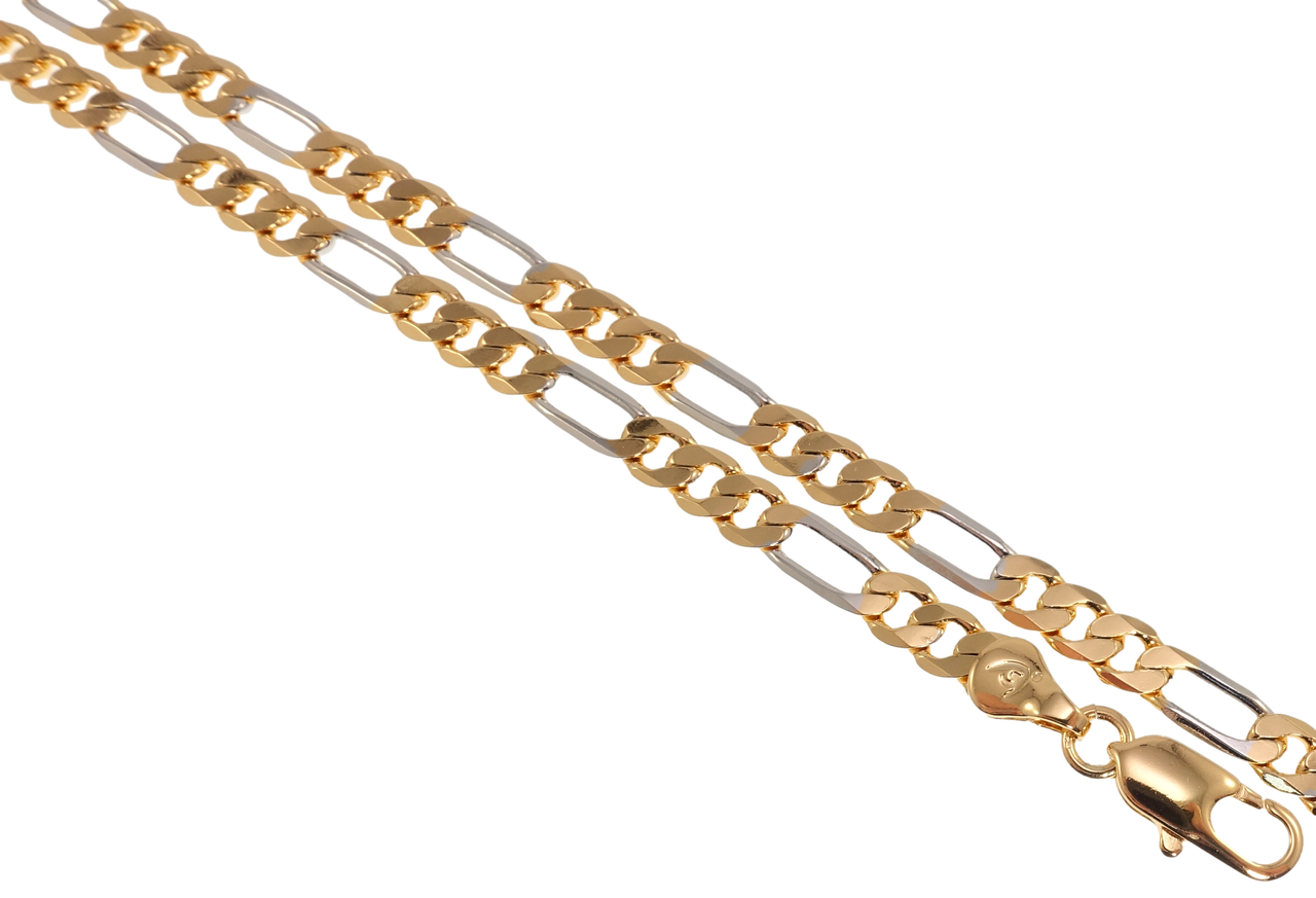 

Цепочка Xuping Позолота 18K + Родий "Плетение Фигаро" длина 50см х 5мм