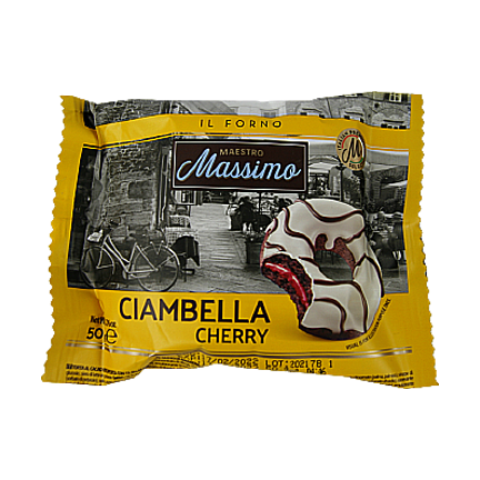 

Печиво Маестро вишня чіамбелла Maestro ciambella cherry 50g 144шт/ящ (Код : 00-00012036)