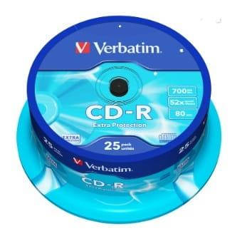 

Диск Verbatim CD-R 700MB 52X EXTRA PROTECTION SURFACE Cake/25