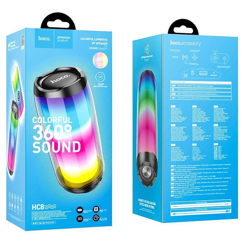 

Портативная колонка (Bluetooth) HOCO HC8 Pulsating colorful luminous Black