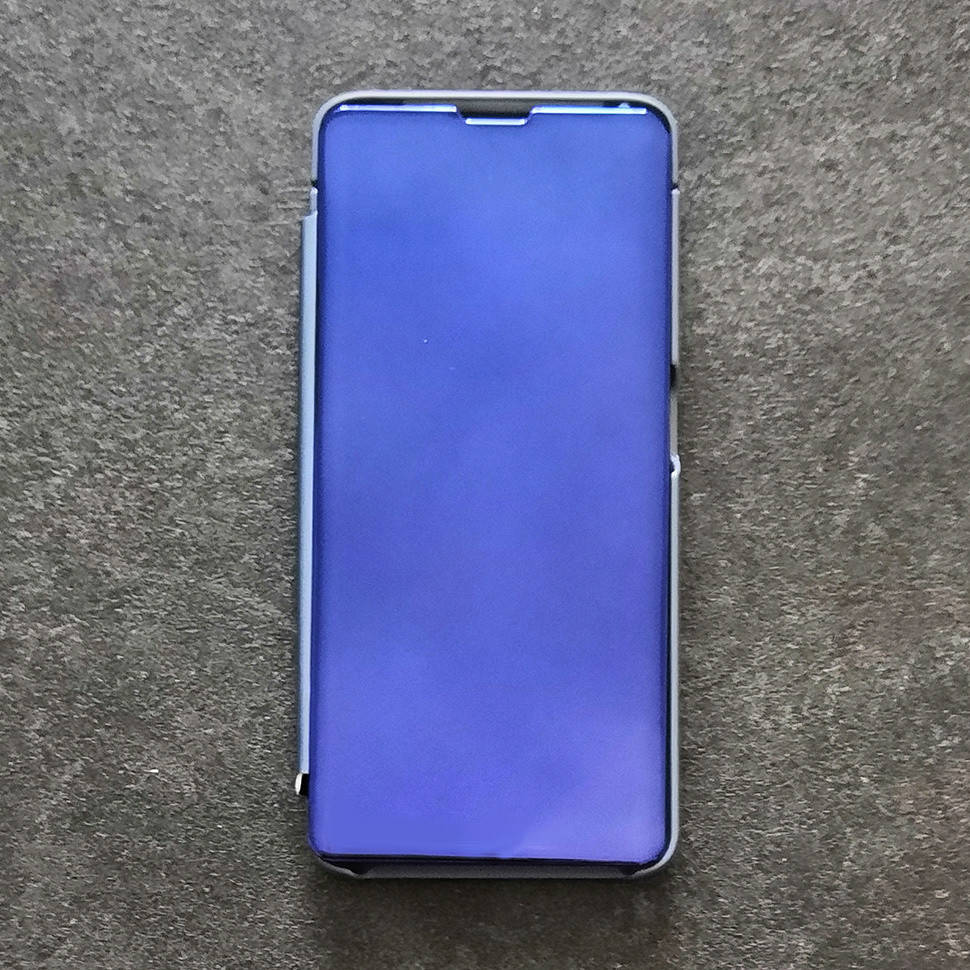 

Зеркальная чехол-книжка Clear View для Samsung Galaxy A80 A805F Синяя, Синий