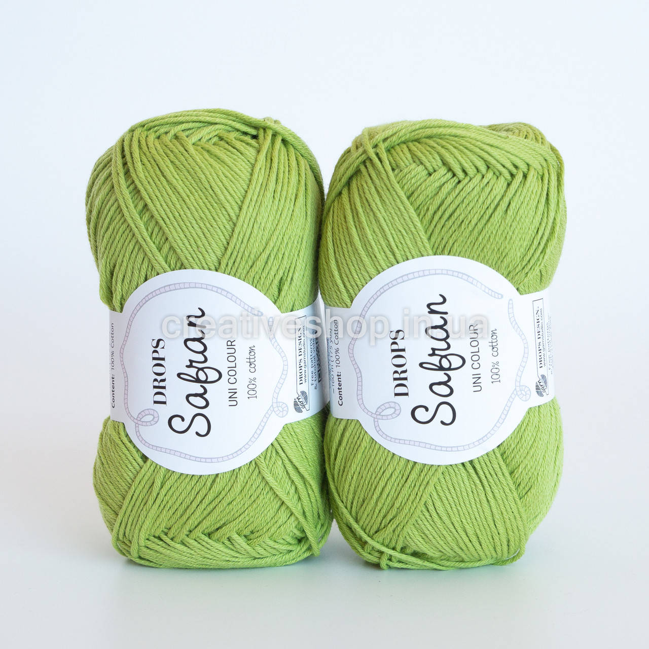 

Пряжа DROPS Safran (цвет 31 apple green), Зелёный