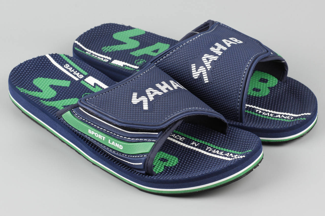 

Шлепанцы мужские на липучке Sahab Сахаб синие Размеры 10/40 12/42 13/43 14/44, Синий