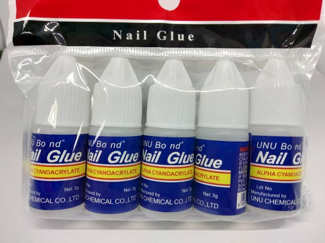 

Клей для ногтей типс страз упаковка 5 шт Nail Glue, 3 г, Прозрачный