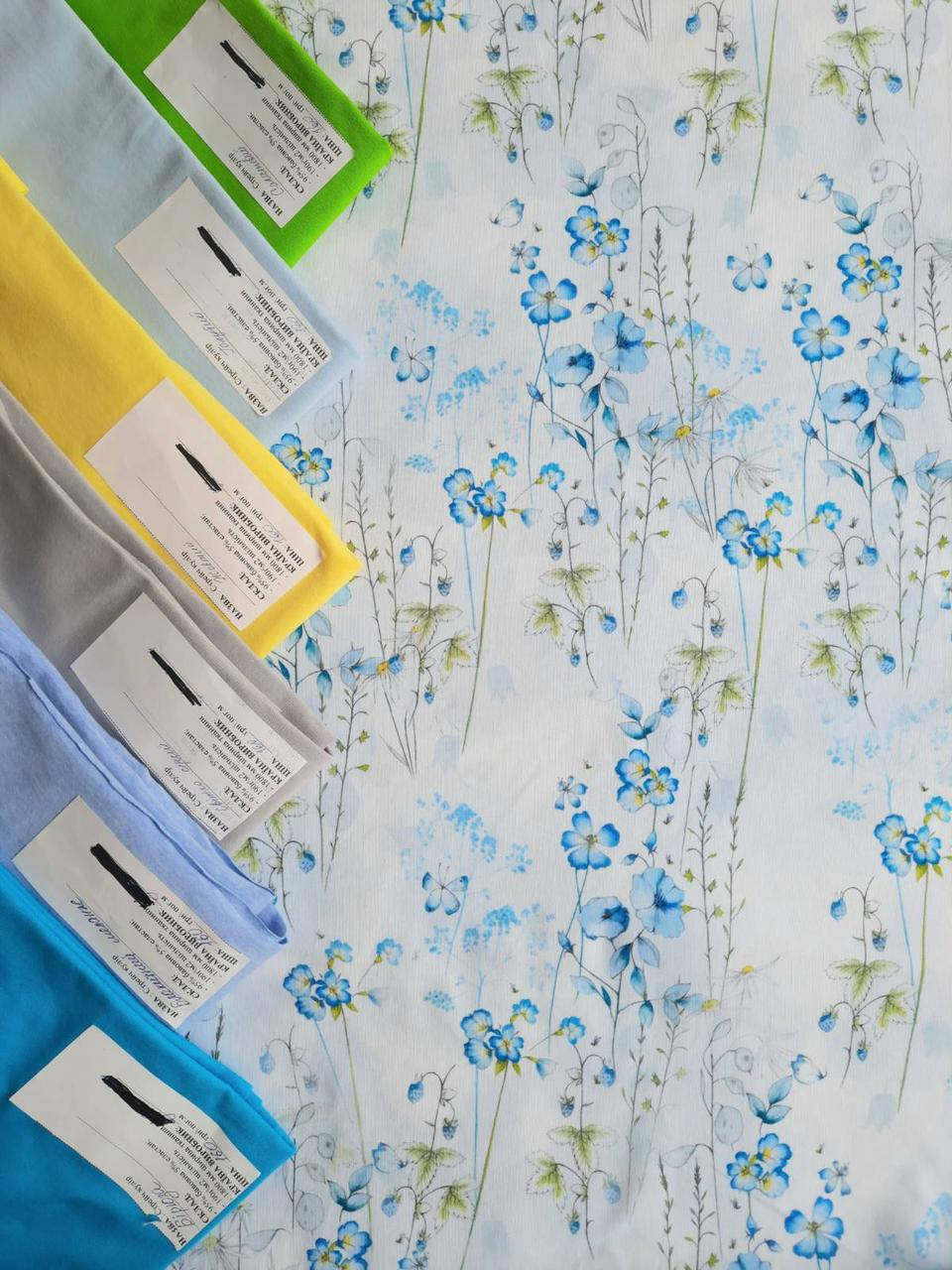 

Стрейч кулир принт "Летние цветы" - 180см. (диджитал)