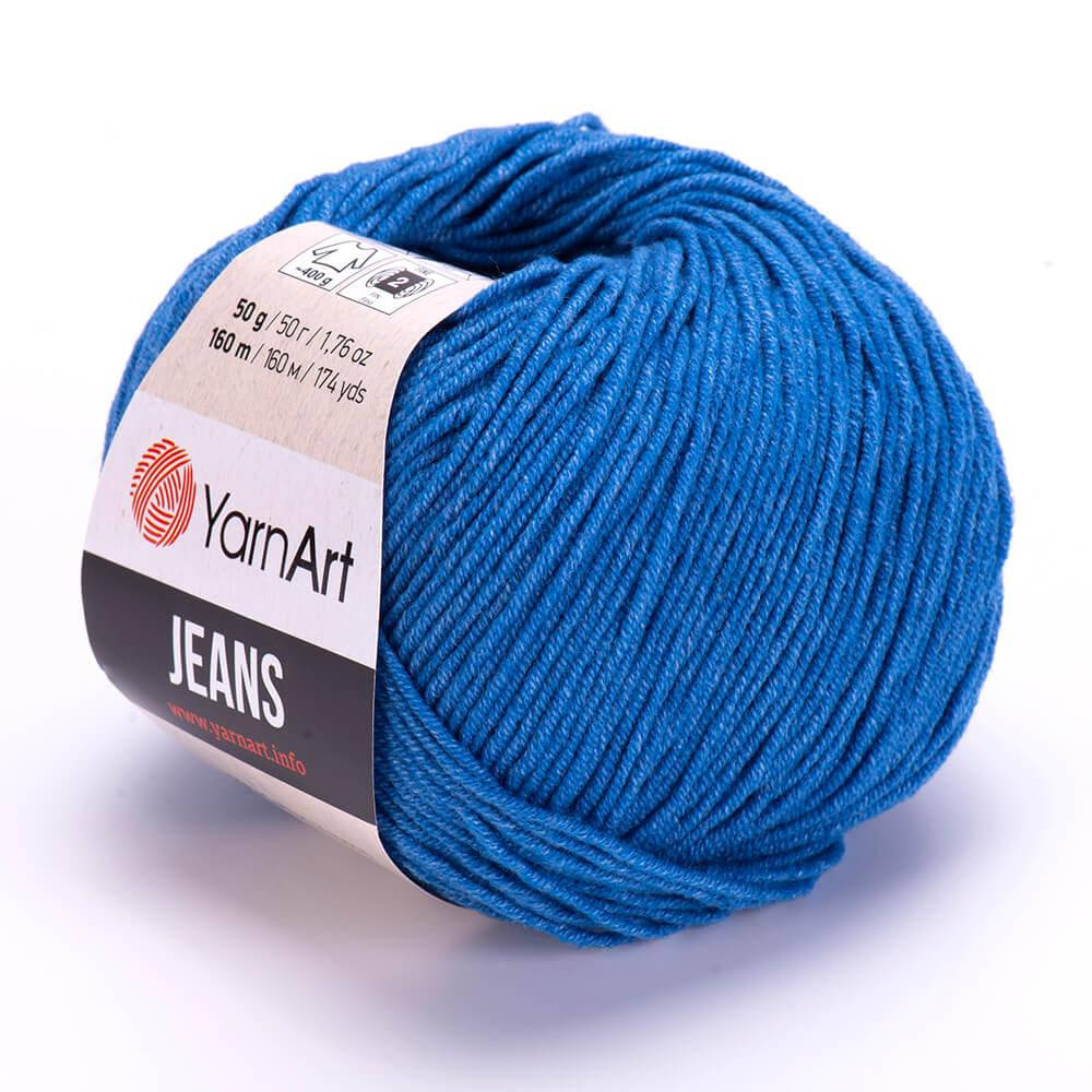 

Yarnart Jeans (ЯрнАрт Джинс) № 16 синий (Пряжа полухлопок, нитки для вязания)