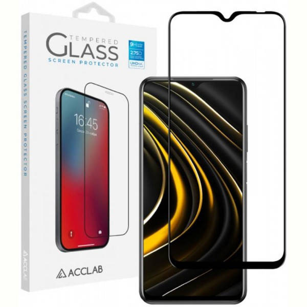 

Защитное стекло ACCLAB Full Glue для Xiaomi Poco M3 Black (1283126511066), Черный