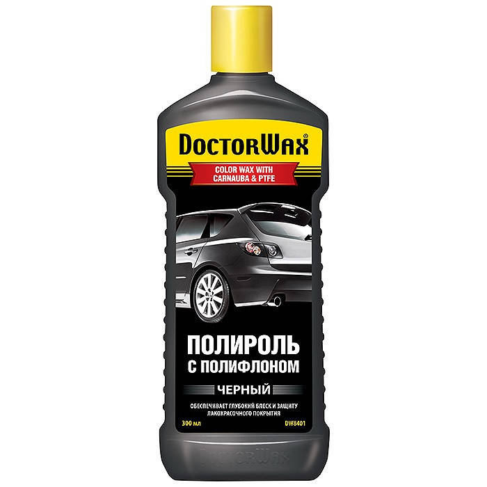 

Поліроль кольорова с тефлоном DoctorWax, чорний 300мл