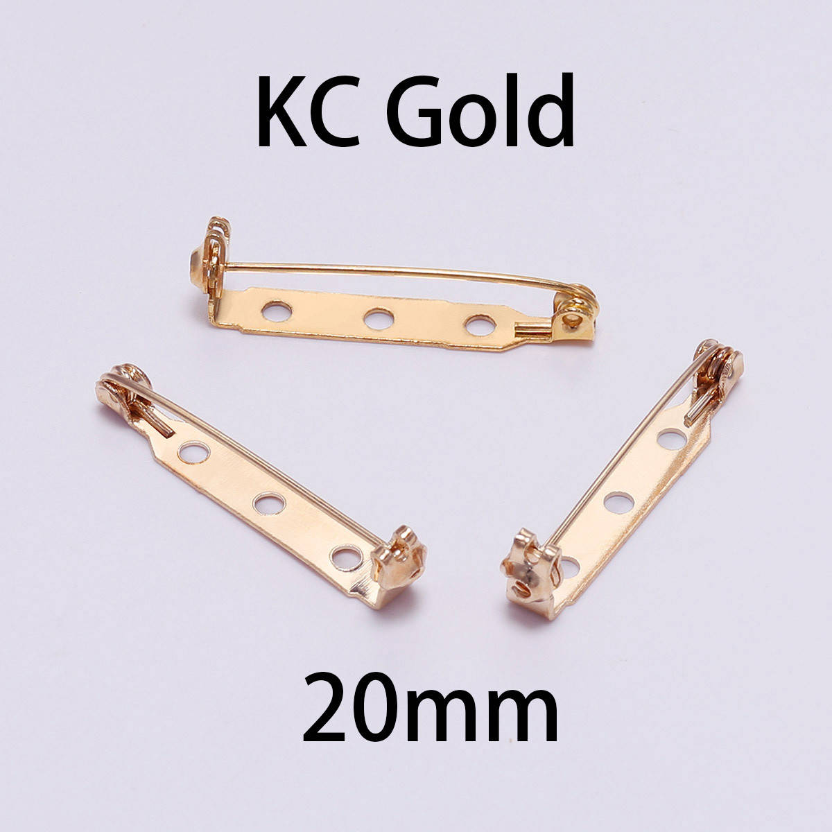 

Застежка для броши 20 мм*1 шт (KC Gold), Золотистый