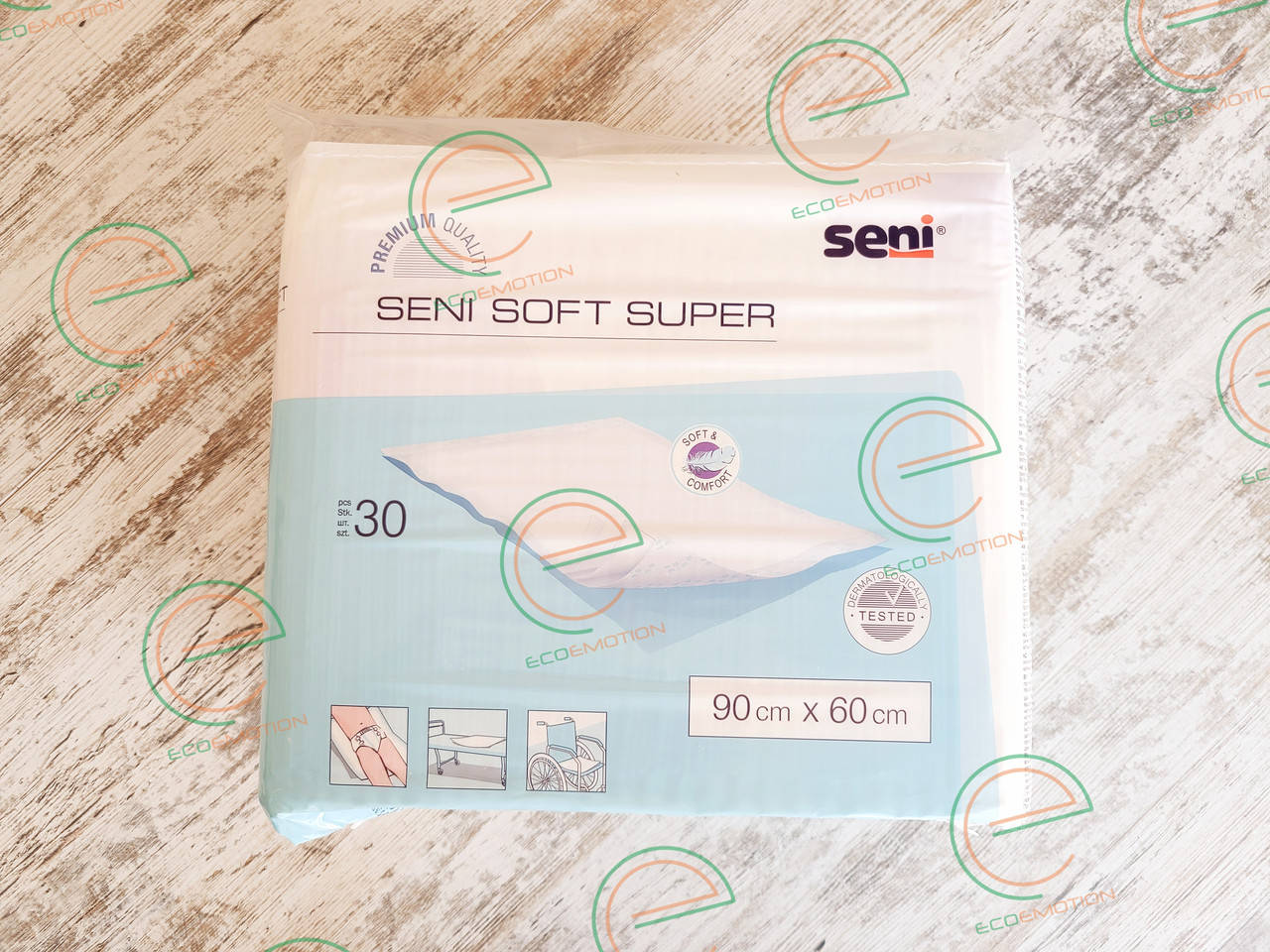 

Одноразовые пелёнки Seni Soft Super 90x60 см, 2000 мл, 30 шт./упак.