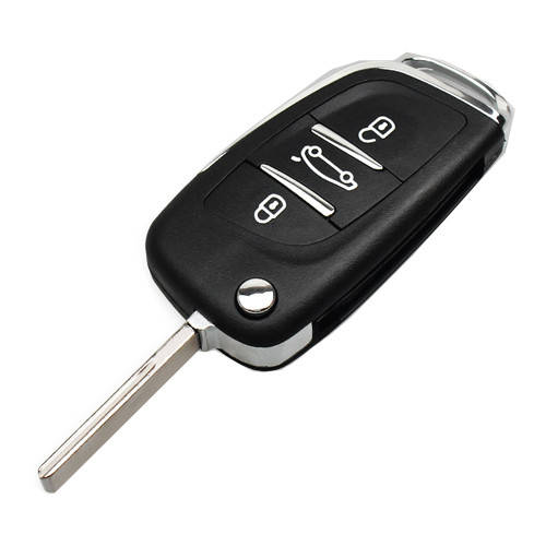 

Выкидной ключ, корпус под чип, 3кн, Peugeot, ниша CE0523, HU83, NEW