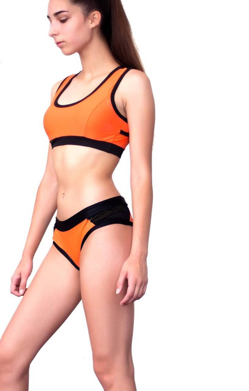 

Костюм для занятий pole dance, фитнесом, йогой L, Оранжевый
