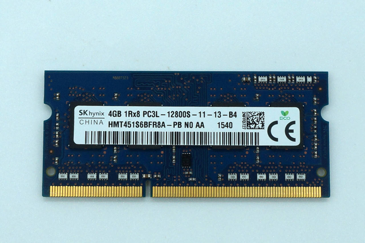 

Модуль пам`яті SODIMM SK hynix 4GB 1Rx8 PC3L-12800S-11-13-B4 1600Mhz (HMT451S6BFR8A-PB N0 AA) Б/У