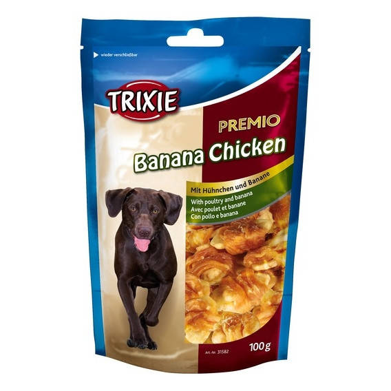

Тrixie PREMIO Banana Chicken лакомство для собак с курицей и бананом, 100г
