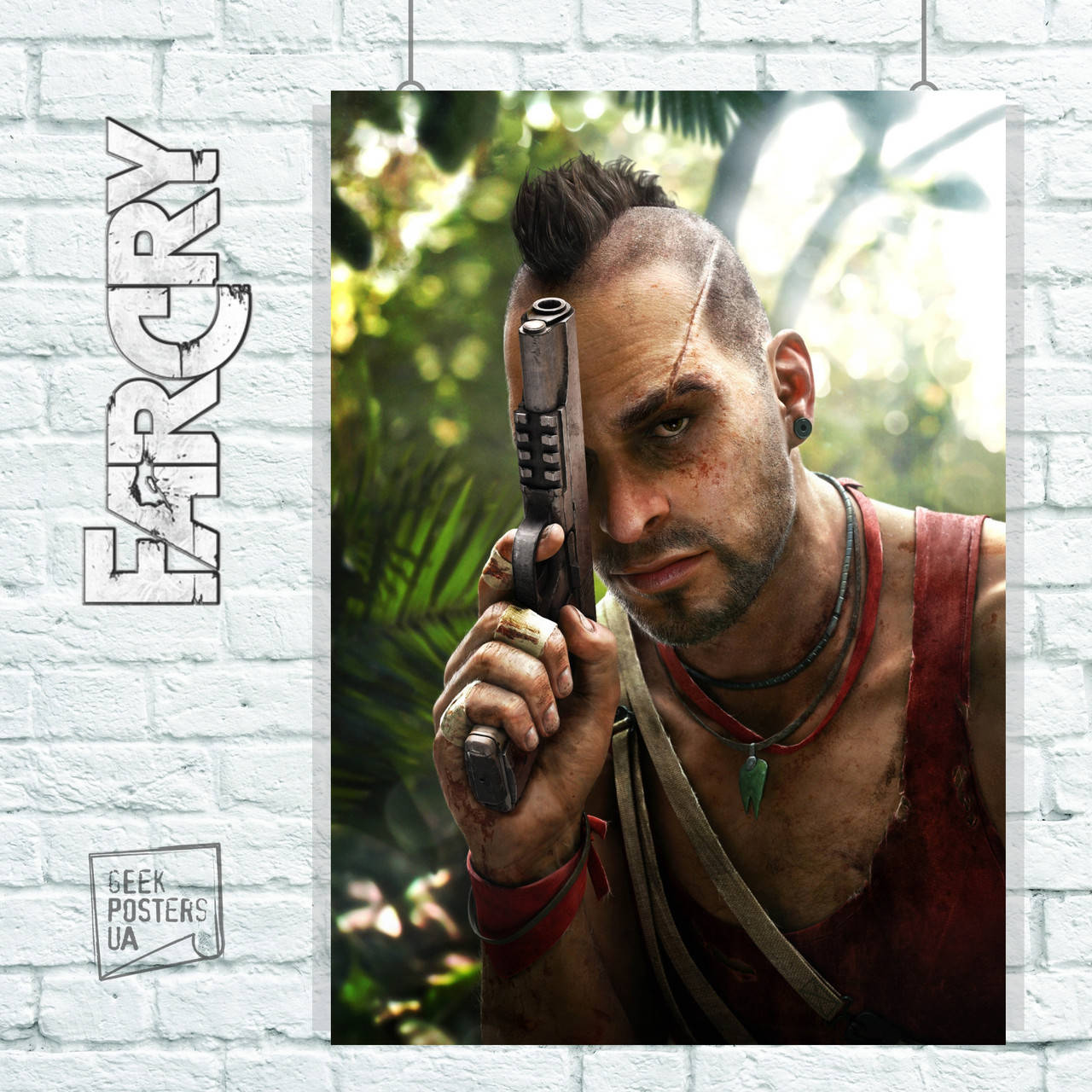

Постер Far Cry 3 (Ваас Монтенегро с пистолетом). Размер 42x30см (A3). Матовая бумага