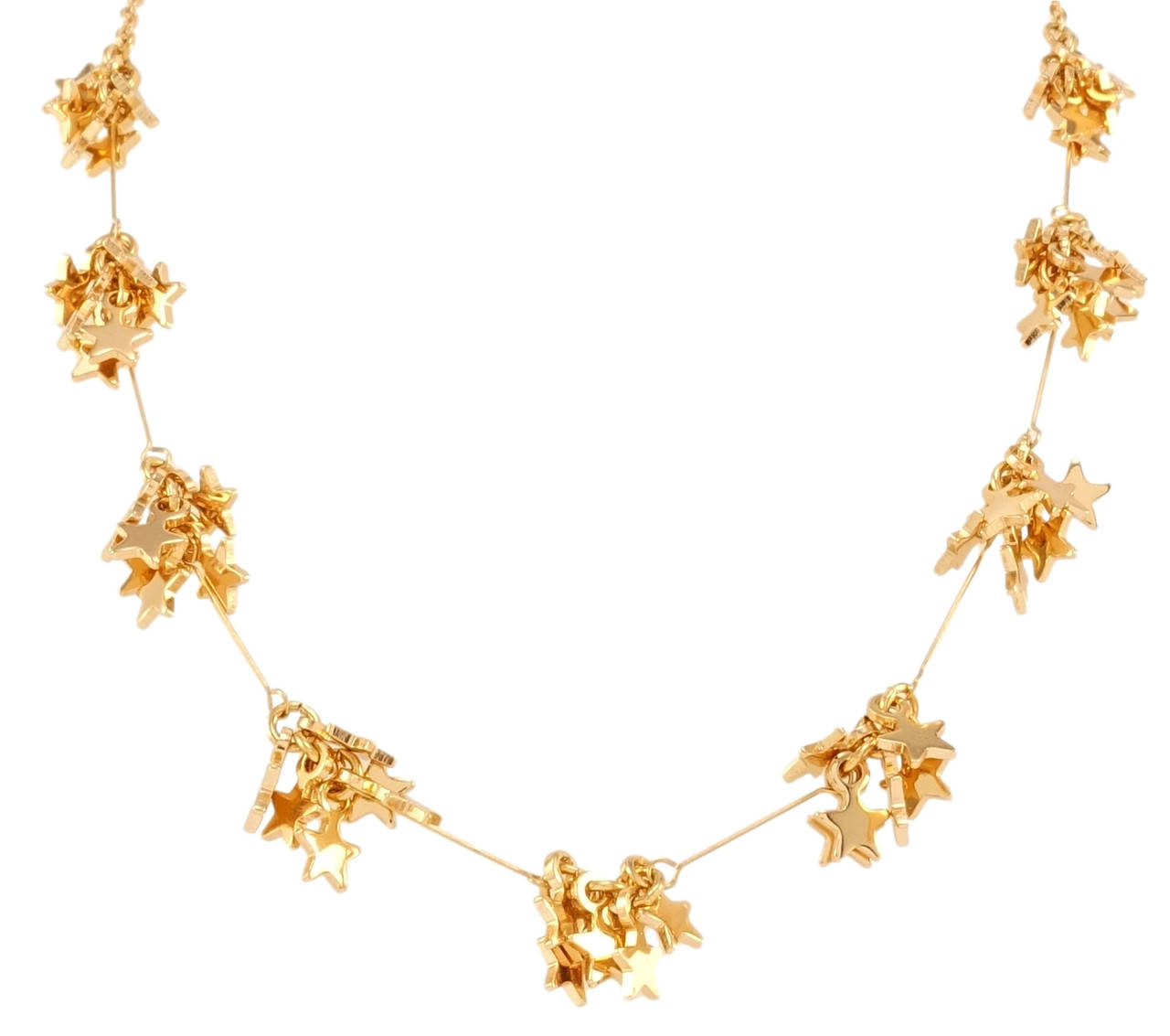 

Колье Xuping Позолота 18K "Пучки звезд" длина 31-39см х 2мм