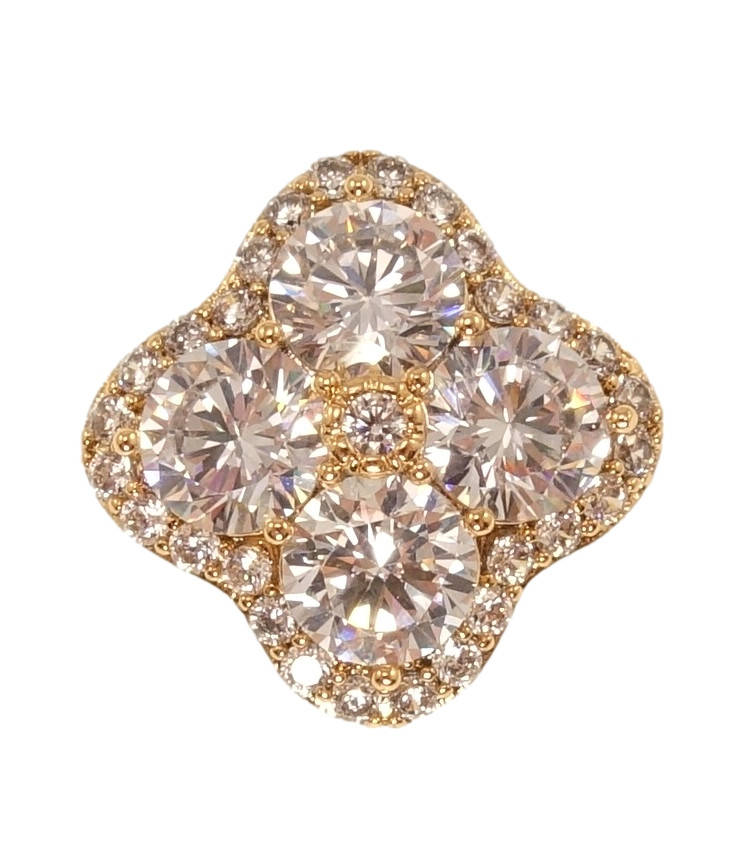 

Кулон Xuping Позолота 18K "Роскошный четырехлистник с кристаллами" для цепочки до 3мм