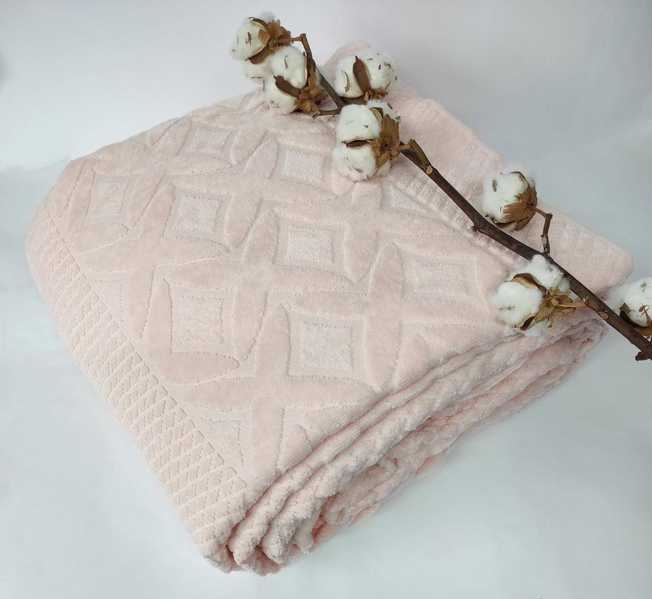 

Махровая Простынь Евро АЕ Cotton 220Х240 см розовая, Розовый