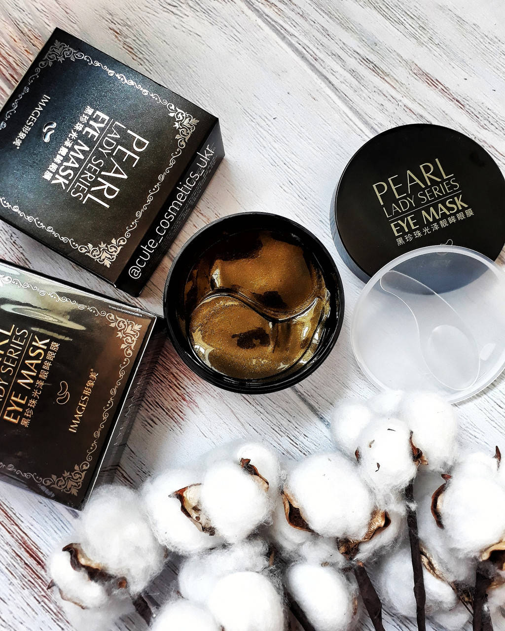 

Гидрогелевые патчи в банке с черным жемчугом Images Pearl Lady Series Eye Mask.