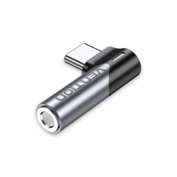 

Переходник Vention USB Type-C 3.5 мм 90° OMTP/CTIA (BGWH0), Серый