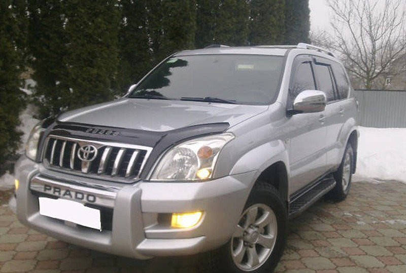 

Toyota Land Cruiser Дефлектор капота мухобойка на для TOYOTA Тойота Land Cruiser Pradо 120 2003-2008