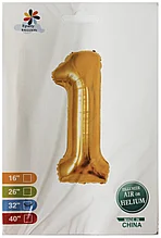 

Фольгированная цифра 32"(80 см) КНР 1 золото