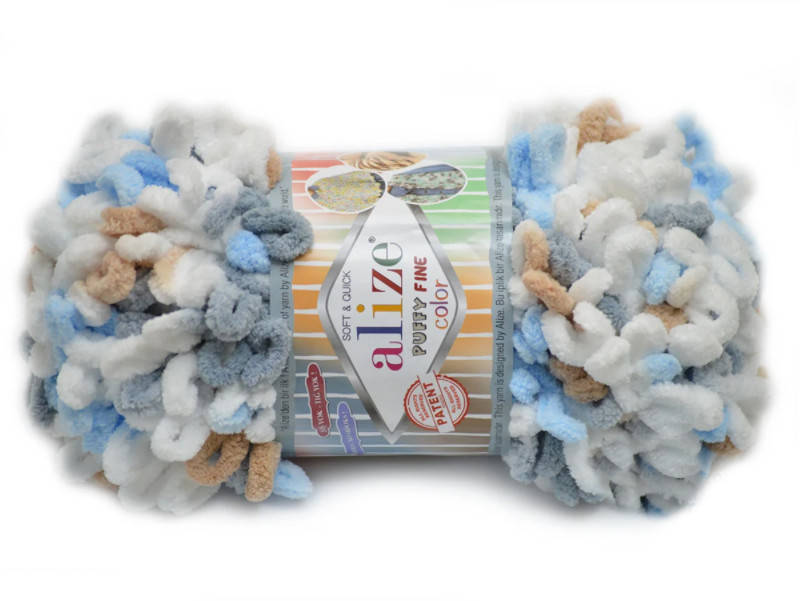 

Alize Puffy Fine Color, №5946, Секционное крашение