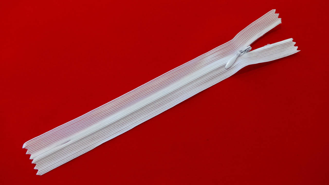 

Молния потайная №3 белая 18 см, Белый