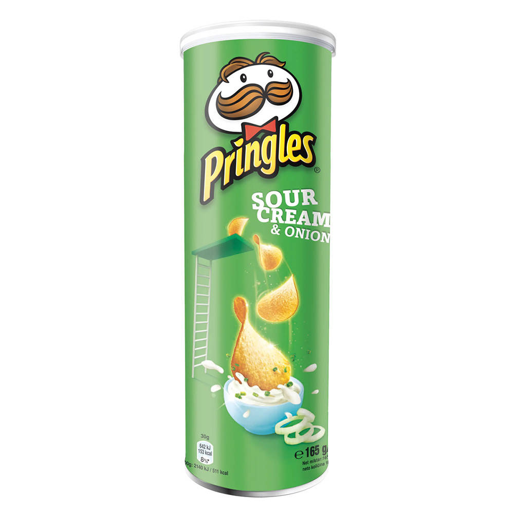 

Pringles Sour Cream & Onion, сметана и лук 165г, 19 шт/ящ
