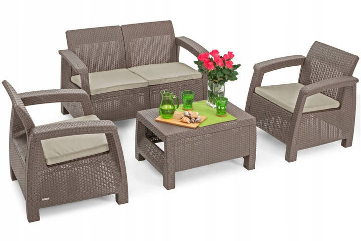 

Набор садовой мебели Curver Corfu set Капучино