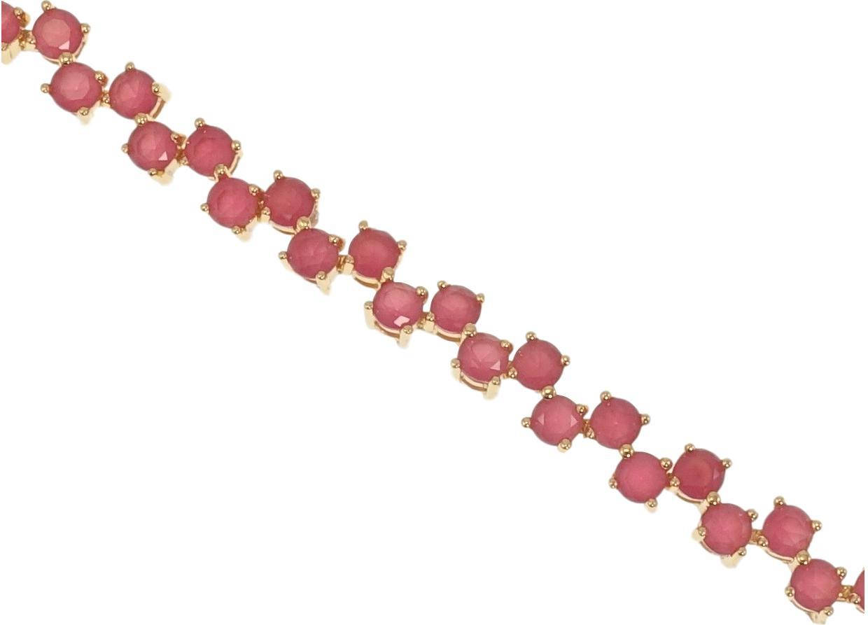 

Браслет Xuping Позолота 18K "Мелкие Малиновые Кристаллы" доп.замок размер 18,20.5см х 5мм