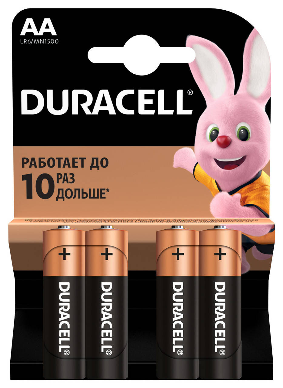 

Батарейка LR6/AA DURACELL MN1500 щелочная (4 шт. в блистере)