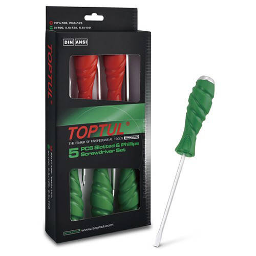 

Набор ударных отверток SUPER GRIP TOPTUL 5 ед. GAAE0509