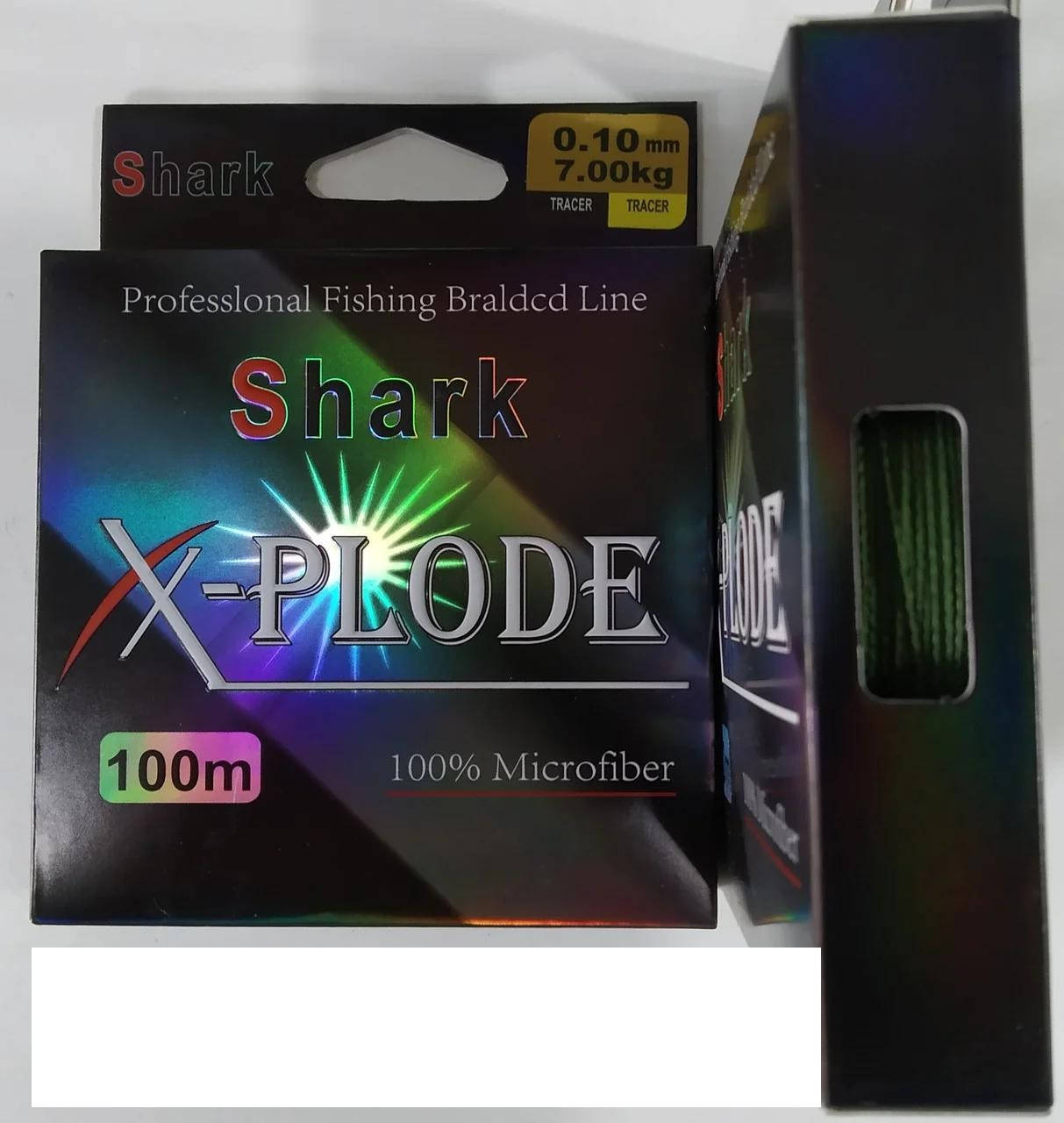 

Шнур рыболовный Shark X-plode (100 м) 0.30 мм, Зелёный