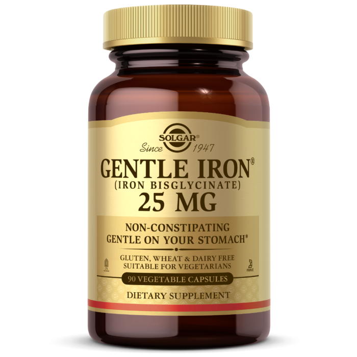 

Хелатное железо, Gentle Iron, Solgar, 25 мг, 90 капсул