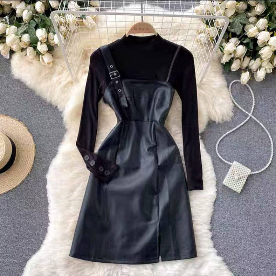 

Стильный Сарафан из эко-кожи