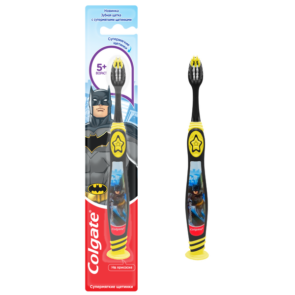 

Дитяча зубна щітка Colgate Barbie / Batman суперм'яка 5+