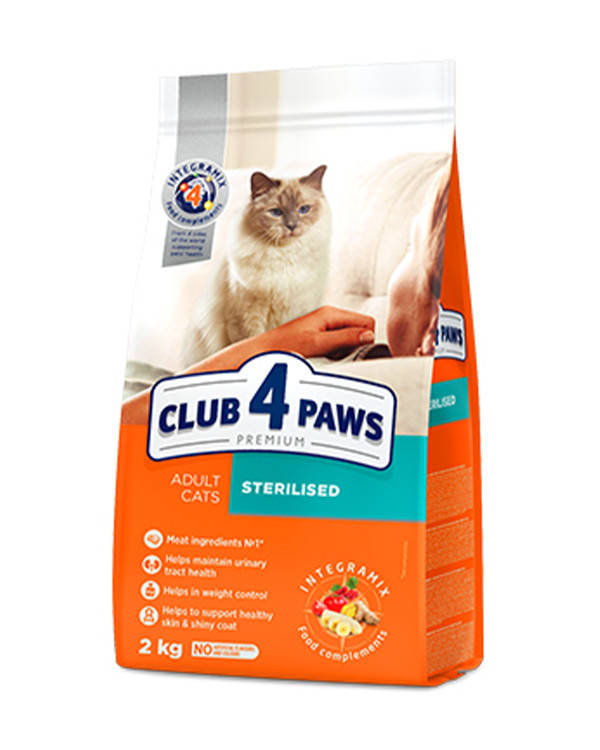 

Клуб 4 лапы Premium Adult Sterilized 2 кг