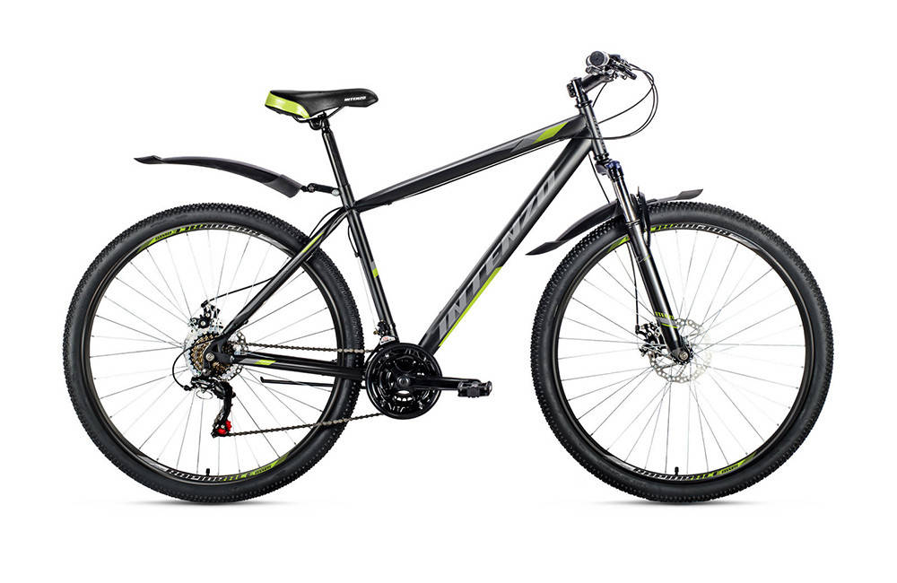 

Велосипед 650B MTB горный 27,5 Intenzo Forsage 19 LockOut черно-зеленый, Зелёный