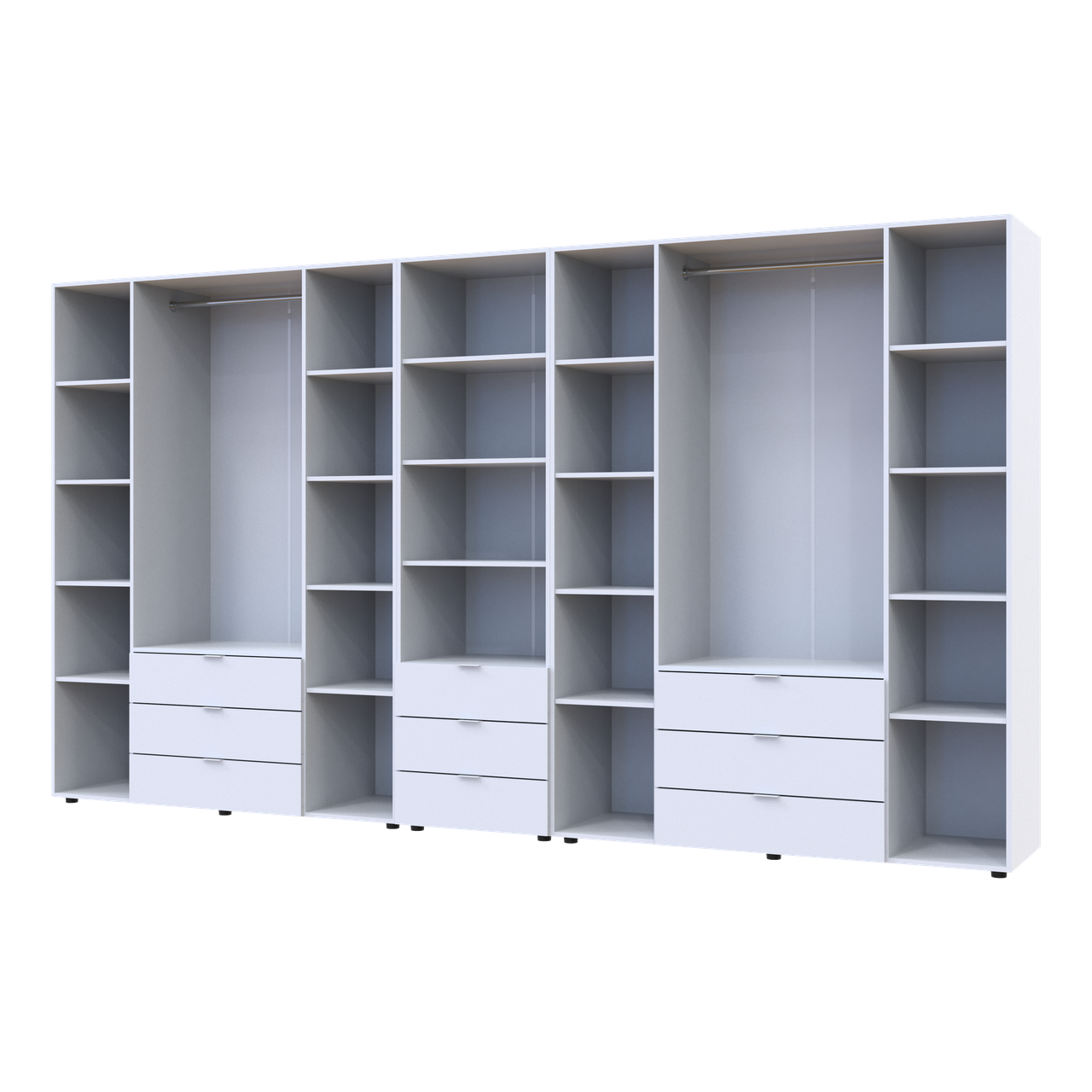 Шафа для одягу Doros Гелар Білий 4+4ДСП з пеналом 370х49.5х203.4 (42005167) 3