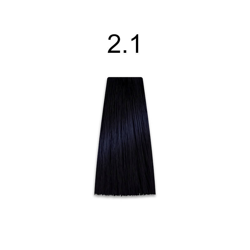 

Стойкая краска для волос 2.1 сине-черный 60 мл, Mirella Professional