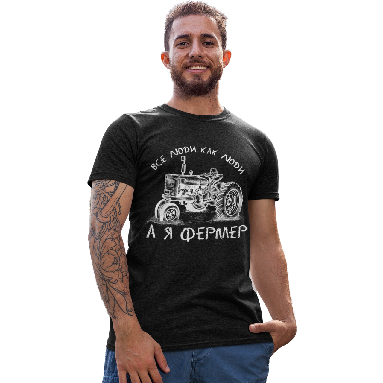 

Футболка мужская Фермер Черный, 3XL